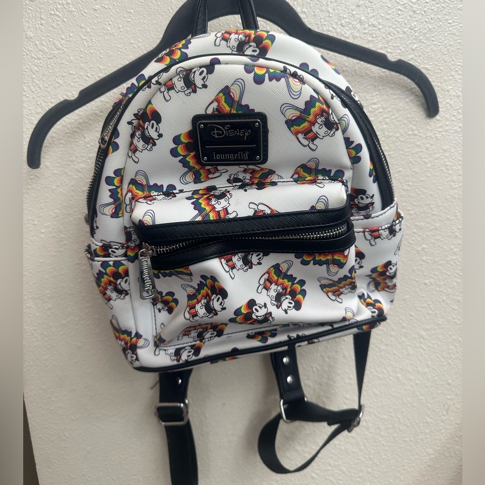 Disney lounge fly backpack with Mickey Mouse and rainbow print
